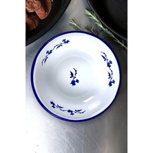 İnci Emaye 20 cm Emaye Kase Tabak, Çukur Tabak, Salata Tabak, Cips Tabak
