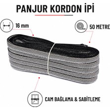 AYRINTISHOP Ayrıntıshop Cam Bağlama Panjur Kordon Ipi 16MM 50 Metre - Cam Sabitleme Ip