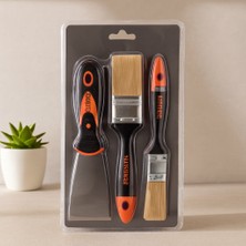 Mabelme Store Boyacı Seti 3 Parça (50 mm Spatula ve 2 Kestirme Fırça)