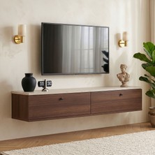Rani Mobilya Rani Home Tv Ünitesi Traverten - Milano Ceviz 140 cm AA-5814