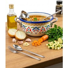 İnci Emaye 16 cm 1.7l 2 Parça Emaye Tencere Kapaklı, Servis, Yemek Kamp, Piknik, Çeyiz