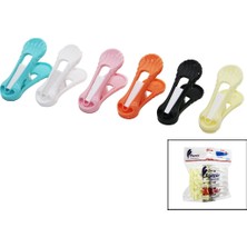 KSB Store 12PCS Yaysız Plastik Renkli Mandal