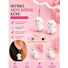himi bijuteri aksesuar Minik Köpek Neşeli Sevimli Hayvan Figürlü Plastik Sallantılı Küpe Hafif Tasarım Günlük Kullanım Bijuteri Çocuk Küpesi