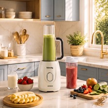 Karaca Blendy Personal Kişisel Kulplu Smoothie Blender Çift Hazneli Starlight 600ml & 550 ml