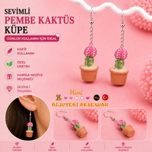 himi bijuteri aksesuar Sevimli Kaktüs Figürlü Plastik Sallantılı Küpe Hafif Tasarım Günlük Kullanım Bijuteri Çocuk Küpesi