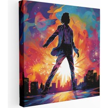 Popcas Michael Jackson Moonwalk Dans Modern Sanat Kanvas Duvar Tablosu