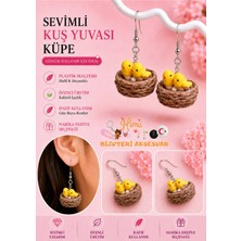 himi bijuteri aksesuar Neşeli Sevimli Kuş ve Yuvası Hayvan Figürlü Plastik Sallantılı Küpe Hafif Tasarım Günlük Kullanım Bijuteri Çocuk Küpesi