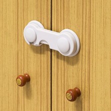 Mabelme Store Bebek Çocuk Güvenliği Çekmece ve Dolap Için Kendiliğinde Yapışkanlı Vidasız Kapak Kilidi