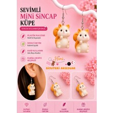himi bijuteri aksesuar Neşeli Sevimli Sincap Hayvan Figürlü Plastik Sallantılı Küpe Hafif Tasarım Günlük Kullanım Bijuteri Çocuk Küpesi