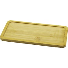 KSB Store Dikdörtgen Ahşap Bambu Yağdanlık Altlık Mini Tepsi 20X10X0.8CM