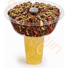 Ambalajın Bardak Üstü Tatlı / Waffle Kasesi – Şeffaf Snack Sunum Kabı