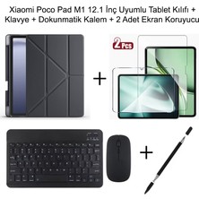 Monsgeek Xiaomi Poco Pad M1 12.1 Inç Uyumlu Standlı Kılıf ve Dokunmatik Kalem ve Klavye ve Mouse