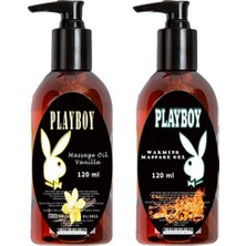 Fırfır Moda Playboy Massage Oil Warming And Vanilla Fragrances 120 ml Isıtıcılı ve Vanilya Kokulu Vücut Masaj Yagları