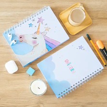 Be Online Sert Kapak Çizgili Defter 17X24 cm 160 Sayfa - Unicorn Collection Star Dream Okul Defteri