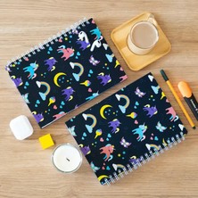 Be Online Sert Kapak Çizgili Defter 17X24 cm 160 Sayfa - Unicorn Collection Star Dream Okul Defteri