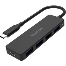 Mabelme Store SWR1603G/93 Siyah 20 cm Kablolu Type-C To 4xusb 3.0 Çoklayıcı