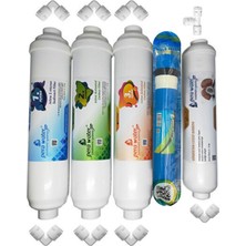 Pera Water Kapalı Kasa Su Arıtma Cihazlarına Uygun Pera Water Mebran Inline 5’li Filtre Seti Bağlantı Dirseği Hediyeli