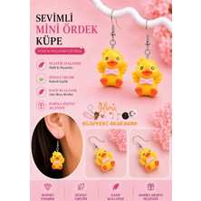 himi bijuteri aksesuar Neşeli Sevimli Mini Ördek Hayvan Figürlü Plastik Sallantılı Küpe Hafif Tasarım Günlük Kullanım Bijuteri Çocuk Küpesi