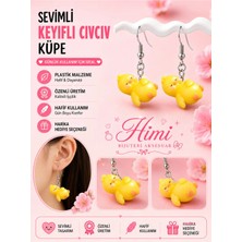 himi bijuteri aksesuar Keyifli Civciv Neşeli Sevimli Hayvan Figürlü Plastik Sallantılı Küpeler Hafif Tasarım Günlük Kullanım Bijuteri Çocuk Küpesi