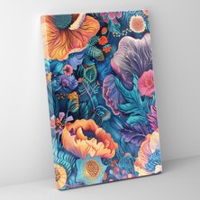 Popcas Maniyerizm Tarzı Çiçekli Fantezi Modern Sanat Teması Kanvas Duvar Tablosu
