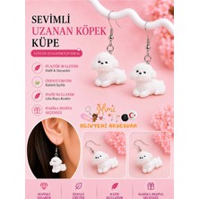 himi bijuteri aksesuar Neşeli Sevimli Uzanan Köpek Hayvan Figürlü Plastik Sallantılı Küpe Hafif Tasarım Günlük Kullanım Bijuteri Çocuk Küpesi
