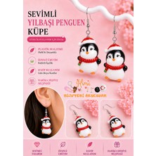himi bijuteri aksesuar Neşeli Sevimli Yılbaşı Penguen Hayvan Figürlü Plastik Sallantılı Küpe Hafif Tasarım Günlük Kullanım Bijuteri Çocuk Küpesi