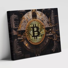 Popcas Blockchain Temalı Modern Sanat Kanvas Duvar Tablosu