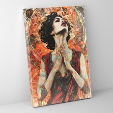 Popcas Mannerizm Motifli Ifadeci Desenler ile Modern Sanat Dekoru Kanvas Tablo