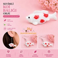 himi bijuteri aksesuar Sevimli Beyaz Koi Balığı Hayvan Figürlü Plastik Sallantılı Küpe Hafif Tasarım Günlük Kullanım Bijuteri Çocuk Küpesi