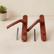 KSB Store Pvc Banyo-Wc Kilitli Kapı Kolu Kahve