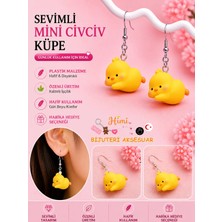 himi bijuteri aksesuar Neşeli Sevimli Mini Civciv Hayvan Figürlü Plastik Sallantılı Küpe Hafif Tasarım Günlük Kullanım Bijuteri Çocuk Küpesi