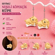 himi bijuteri aksesuar Neşeli Kemikli Köpek Hayvan Figürlü Plastik Sallantılı Küpe Hafif Tasarım Günlük Kullanım Bijuteri Çocuk Küpesi