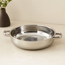 KSB Store 24 cm Kulplu Basık Metal Süzgeç