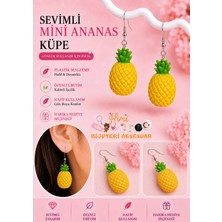 himi bijuteri aksesuar Neşeli Sevimli Ananas Meyve Figürlü Plastik Sallantılı Küpe Hafif Tasarım Günlük Kullanım Bijuteri Çocuk Küpesi