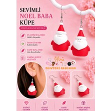 himi bijuteri aksesuar Neşeli Sevimli Noel Baba Figürlü Plastik Sallantılı Küpe Hafif Tasarım Günlük Kullanım Bijuteri Çocuk Küpesi
