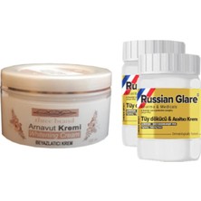 Fırfır Moda Three Brand 100 ml Arnavut Aklık Kremi 2 Ad + Russıan Glare Tüy Dökücü Azaltıcı Merhem 50 ml 2 Ad