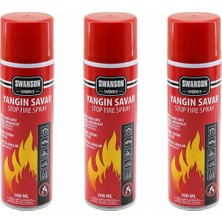 Mabelme Store 3 Adet Yangın Söndürücü - Yangın Savar Sprey 500ML + 500 ml + 500 ml Ev - Ofis - Oto Araç Ateş Boğucu Köpük Tabaka Oluşturur