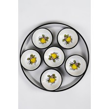 İnci Emaye 7 Parça Emaye Kahvaltı Seti, Sunum, Kahvaltı Tabağı, Reçellik, Zeytin, Peynir Tabağı, Çeyiz, Hediye