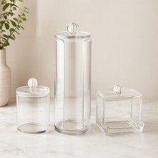 Mabelme Store Mika Kristal 3'lü Makyaj Organizer Seti