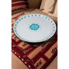 İnci Emaye 60 No Emaye Sini Sofra, Yemek Sunum Tepsi, Yer Sofrası Çinko ~58 cm