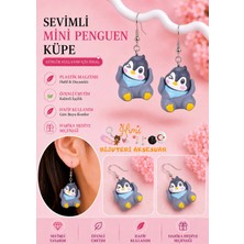 himi bijuteri aksesuar Neşeli Sevimli Penguen Hayvan Figürlü Plastik Sallantılı Küpe Hafif Tasarım Günlük Kullanım Bijuteri Çocuk Küpesi