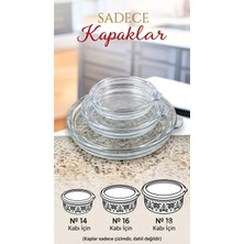 İnci Emaye 14 cm 16 cm 18 cm 3 Lü Akrilik Silikon Contalı Saklama Kabı Kapağı