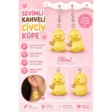 himi bijuteri aksesuar Neşeli Sevimli Içecekli Civciv Hayvan Figürlü Plastik Sallantılı Küpe Hafif Tasarım Günlük Kullanım Bijuteri Çocuk Küpesi