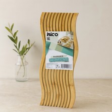 KSB Store Bambu Servis Sunum Tahtası 17X39X1.5 cm (Çift Yüzlü Dalgalı/kanallı)