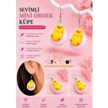 himi bijuteri aksesuar Neşeli Sevimli Yatan Ördek Hayvan Figürlü Plastik Sallantılı Küpe Hafif Tasarım Günlük Kullanım Bijuteri Çocuk Küpesi