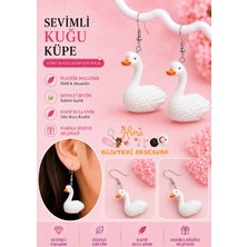 himi bijuteri aksesuar Neşeli Sevimli Kuğu Küpe Hayvan Figürlü Plastik Sallantılı Küpe Hafif Tasarım Günlük Kullanım Bijuteri Çocuk Küpesi