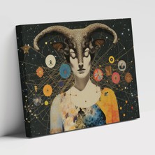 Popcas Esrarengiz Burçlar Burçlar Koleksiyonu Astrolojik Semboller ile Sanat Duvar Tablosu