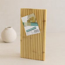Mabelme Store Bambu Servis Sunum Tahtası 17X39X1.5 cm - Çift Taraflı Düz & Kanallı