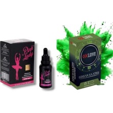 Fırfır Moda Pink Lady Kadın Istek Arttırıcı Damla 30 ml + Oxlove 10 Lu Prezervatif Gecıktırıcılı Kremli