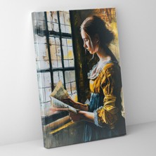 Popcas Johannes Vermeer Temalı Duvar Süslemesi Için Seçim Duvar Tablosu